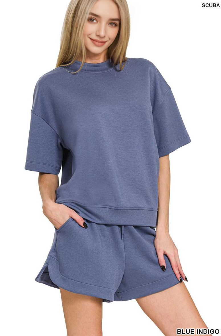 `Scuba Top & Dolphin Shorts 2PC Set Zenana