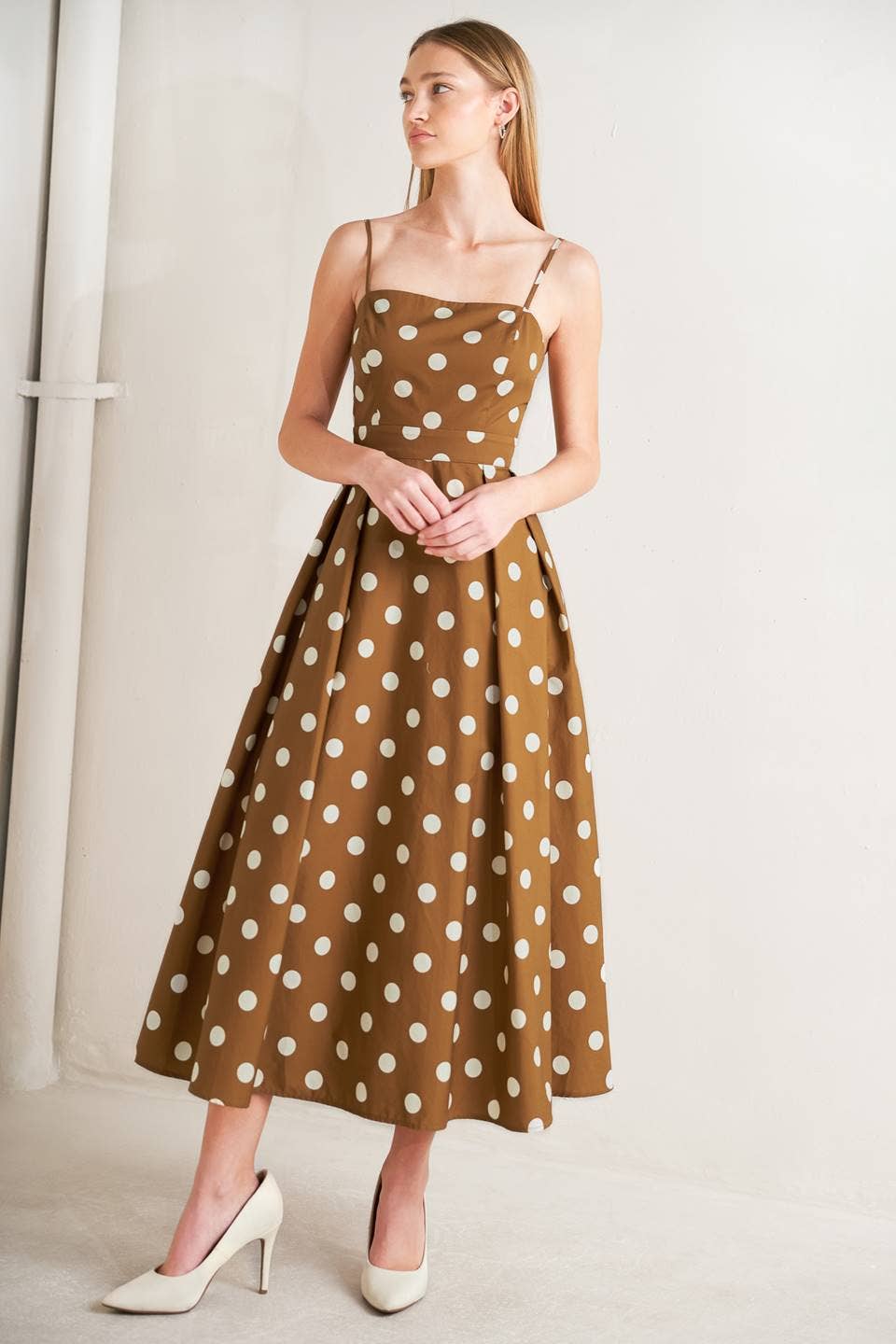 A printed woven midi dress - FD1898