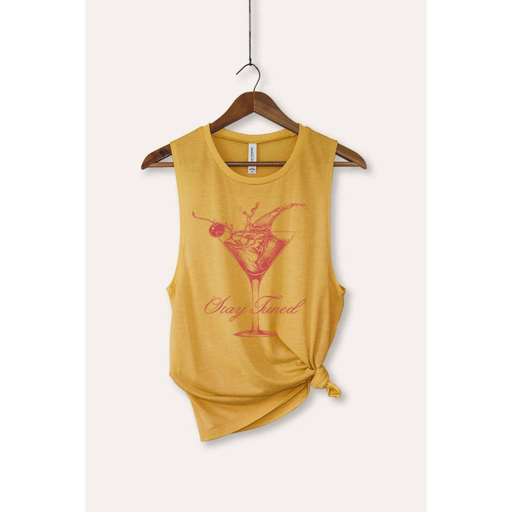 Cocktail Glass Splash Graphic Women's Jersey Tank Top