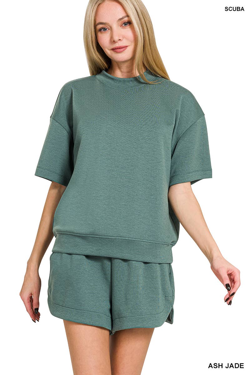 `Scuba Top & Dolphin Shorts 2PC Set Zenana