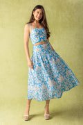 A printed woven top and skirt set - IT13545-SET