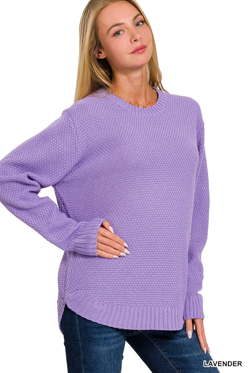 Round Neck Basic Sweater Zenana