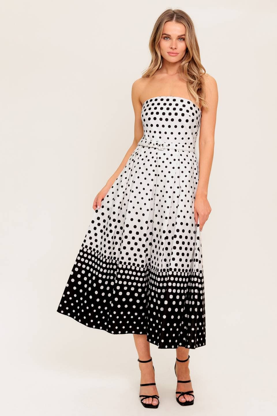 A printed woven midi dress - ID22456