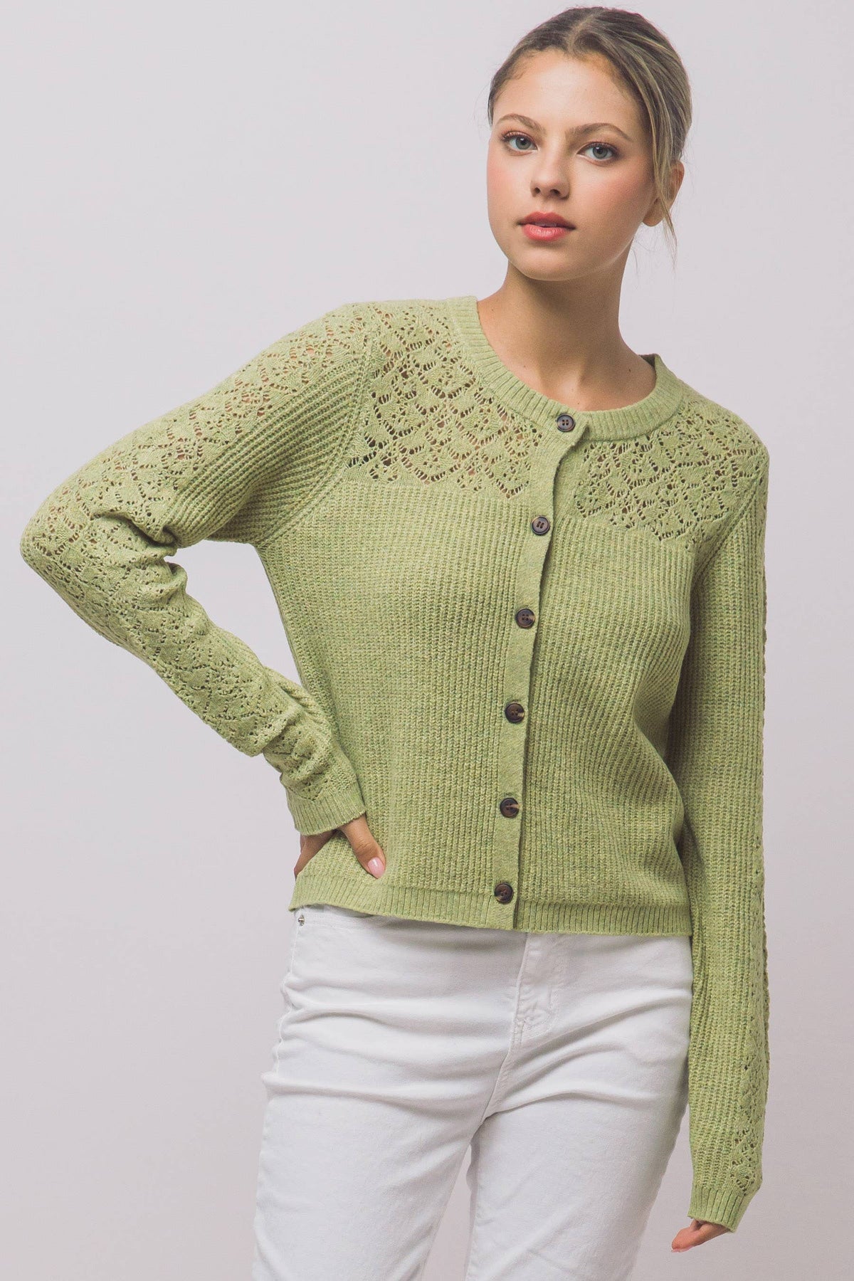 Pointelle Cardigan