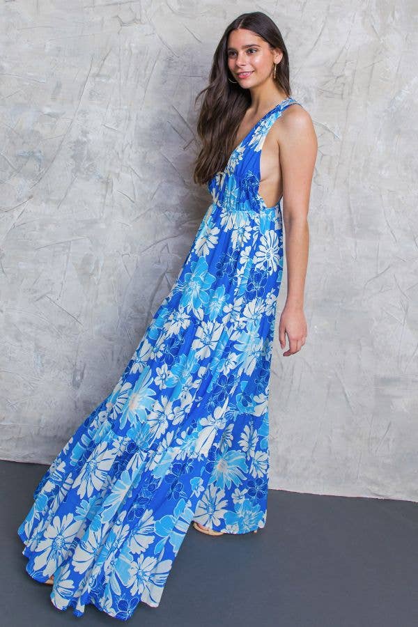 A printed woven maxi dress - ID20126