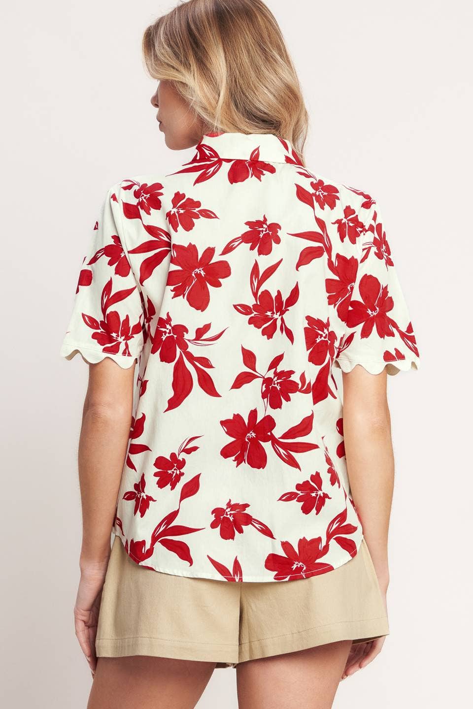 A printed woven top - IT13916B