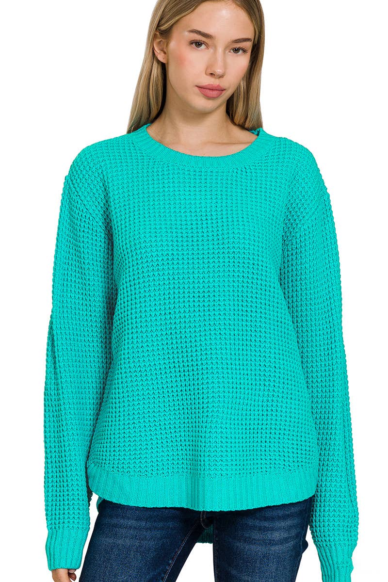 `Basic Waffle Sweater