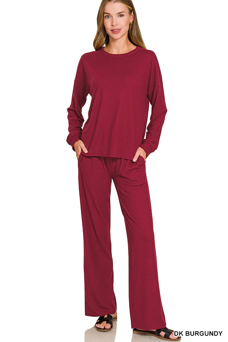 Soft Hacci Pullover & Pants 2PC Set