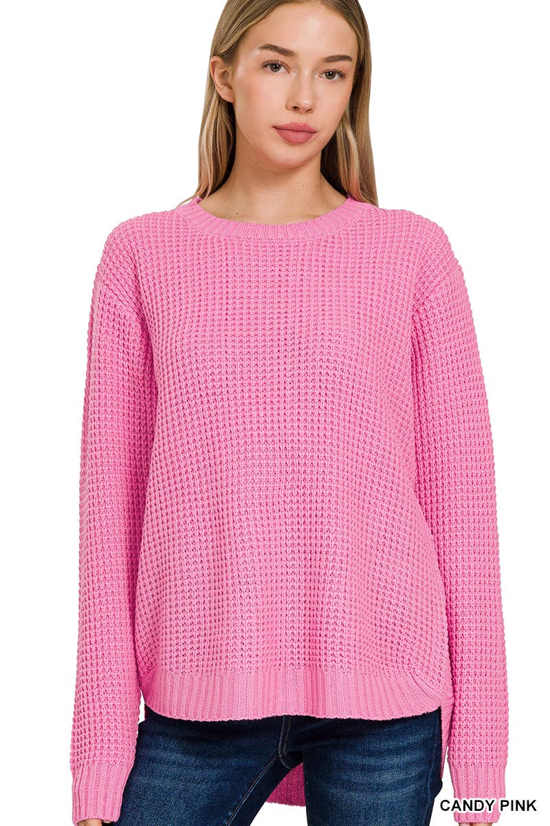 `Basic Waffle Sweater