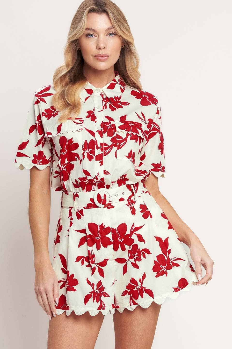 A printed woven short - IP9059T