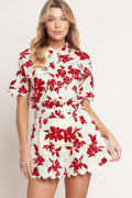 A printed woven top - IT13916B
