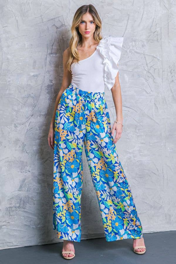A printed satin pant - IP7905