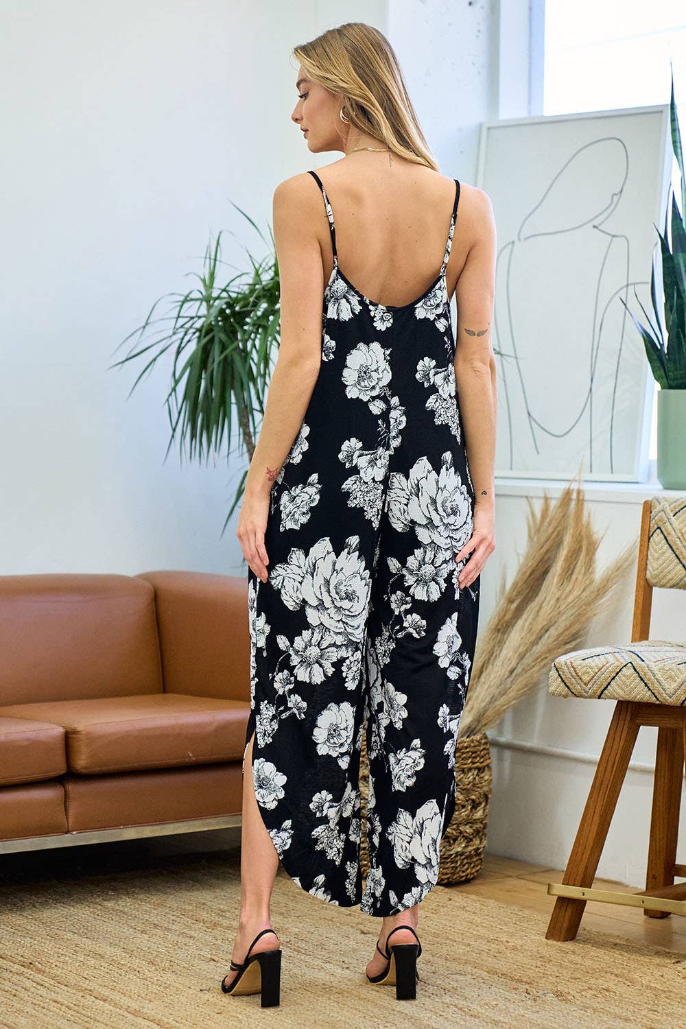 Floral Knit Jumpsuit