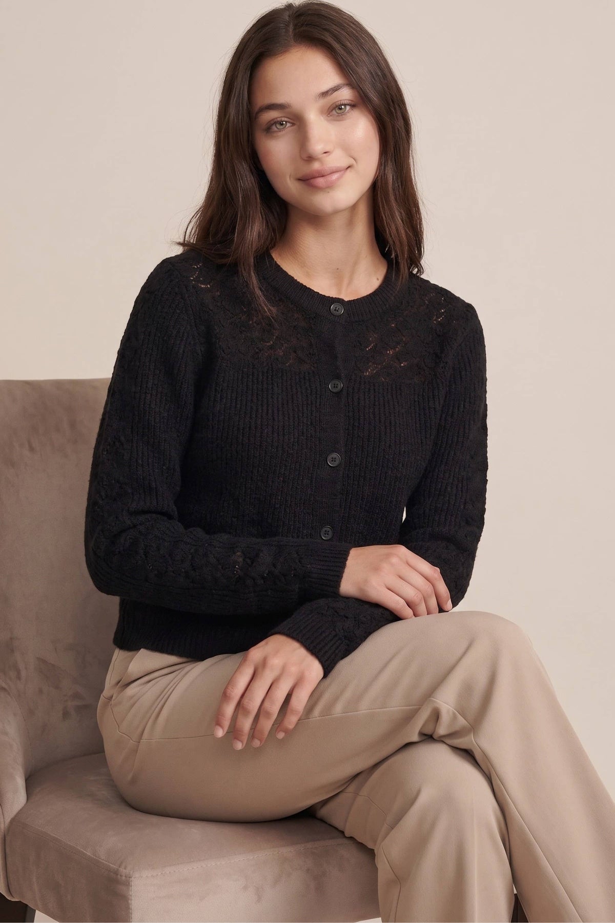Pointelle Cardigan