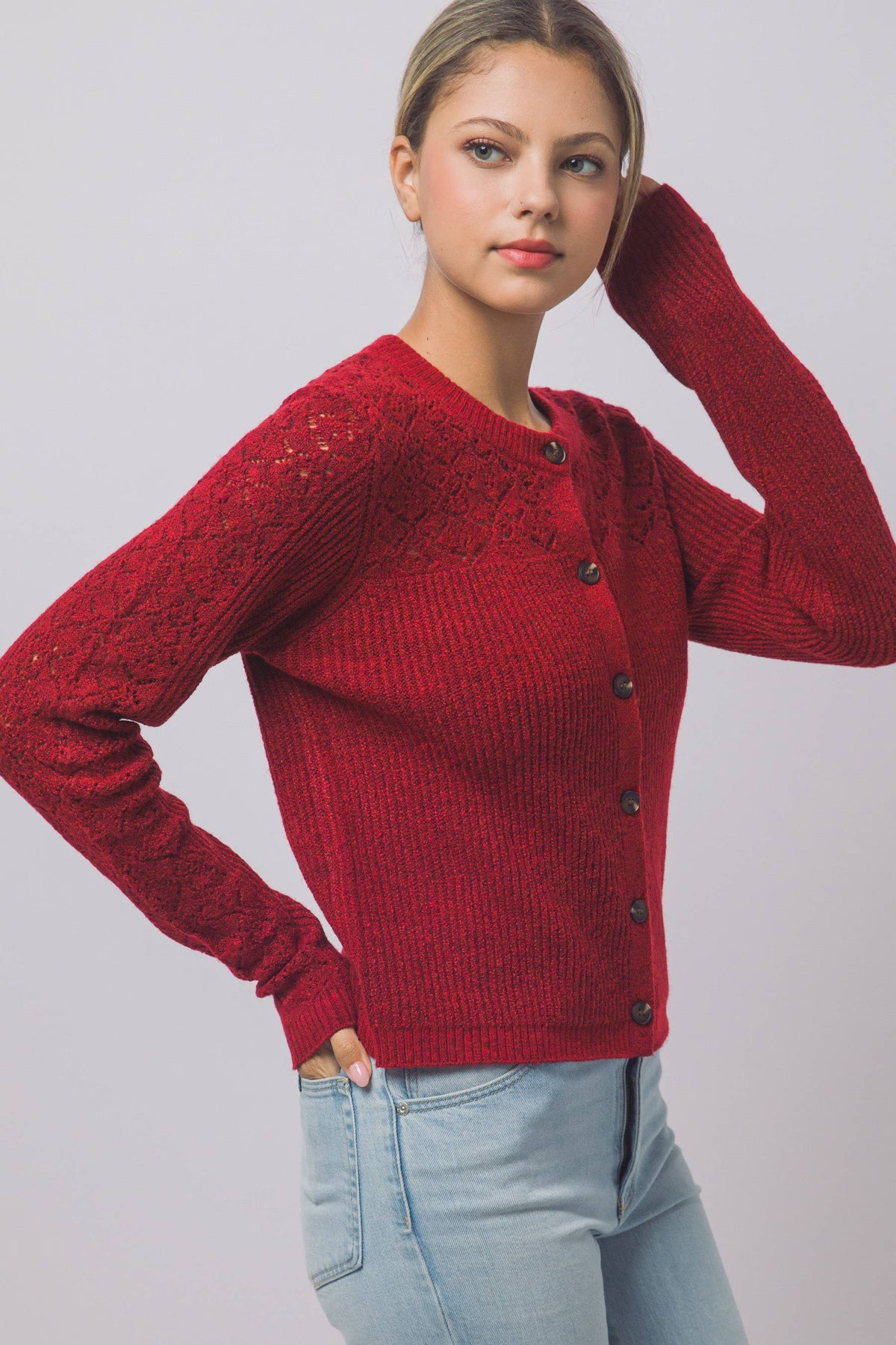 Pointelle Cardigan