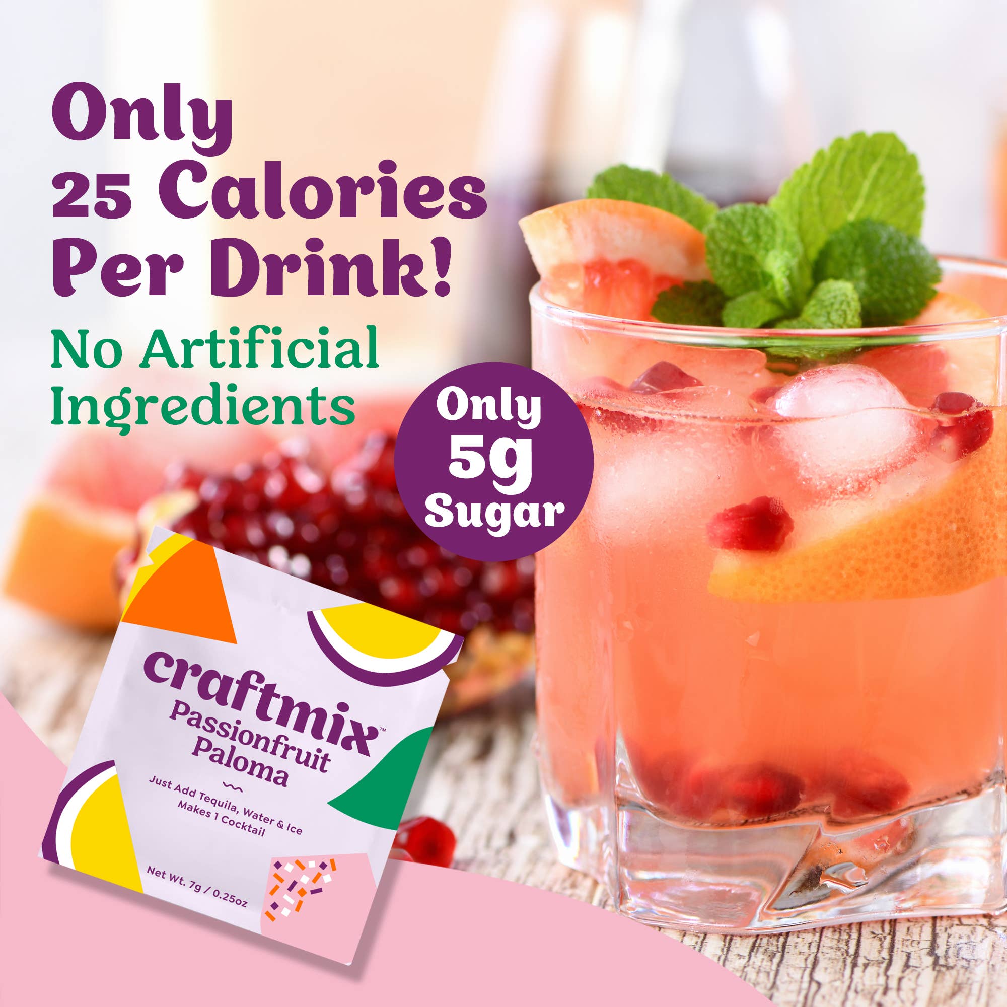 Passionfruit Paloma Mixer - Single Packets / Caddy Refills