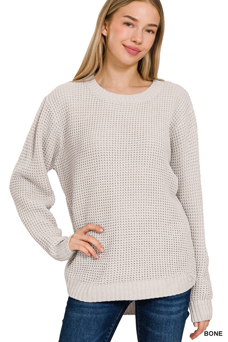 `Basic Waffle Sweater