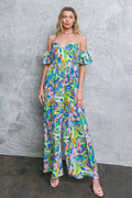 A printed woven jumpsuit - IP7829