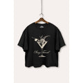 Cocktail Glass Splash Graphic Boxy Crop Top