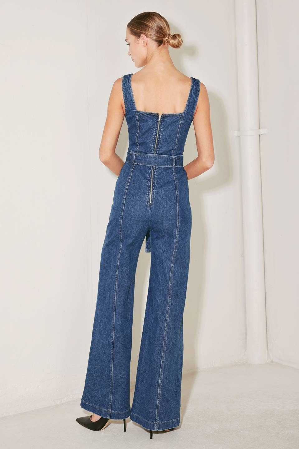 A washed denim jumpsuit - FP2136