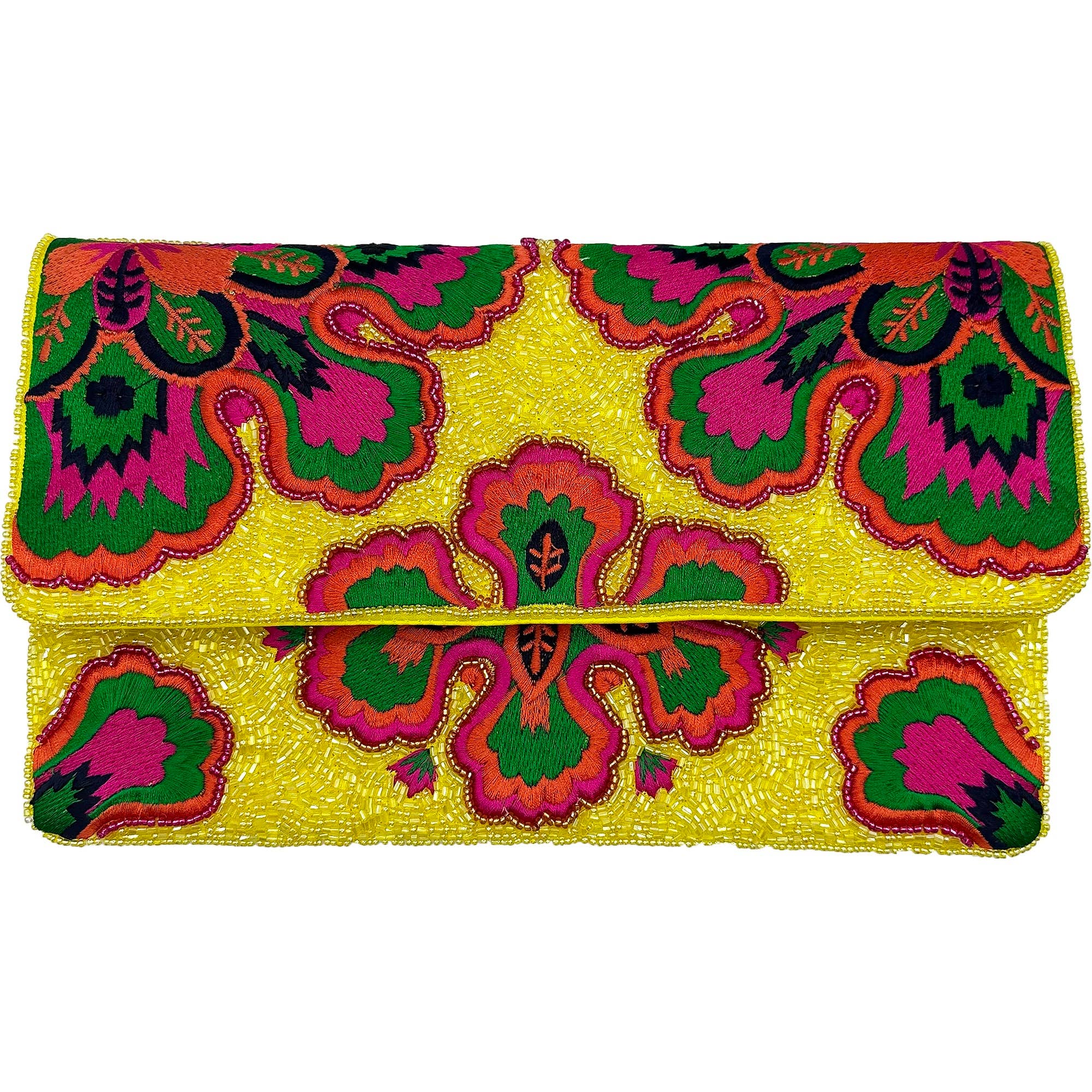 FESTIVE ROYALTY BEADED CLUTCH