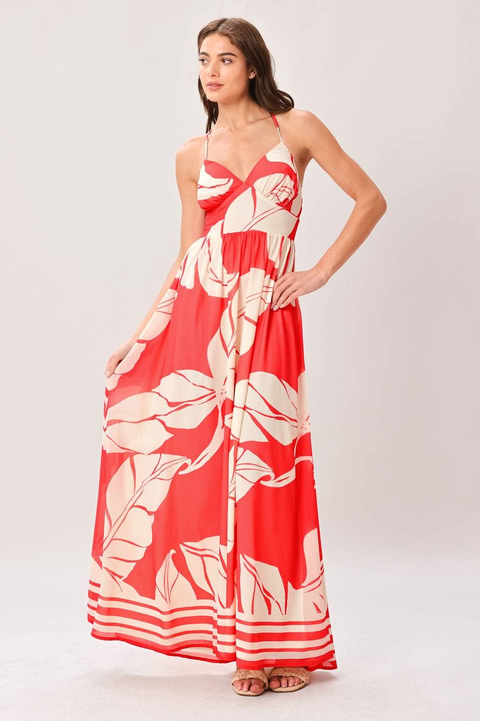 A printed woven maxi dress - ID23581