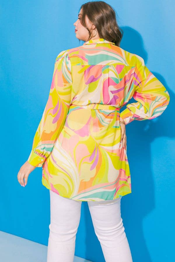 A printed woven top/dress - ITP1224