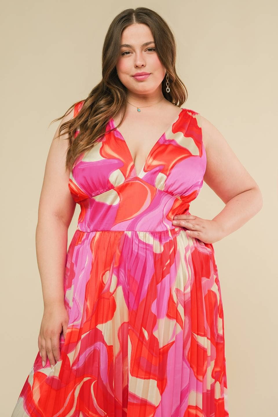 A printed woven jumpsuit - IP8406-P