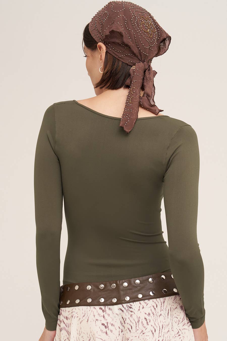 NS8340 - Jersey V Neck LS Bodysuit