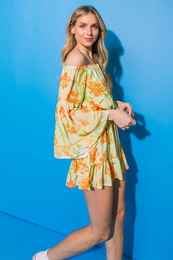 A Printed Romper -IP7348