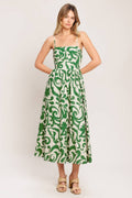 A printed woven midi dress - ID23476