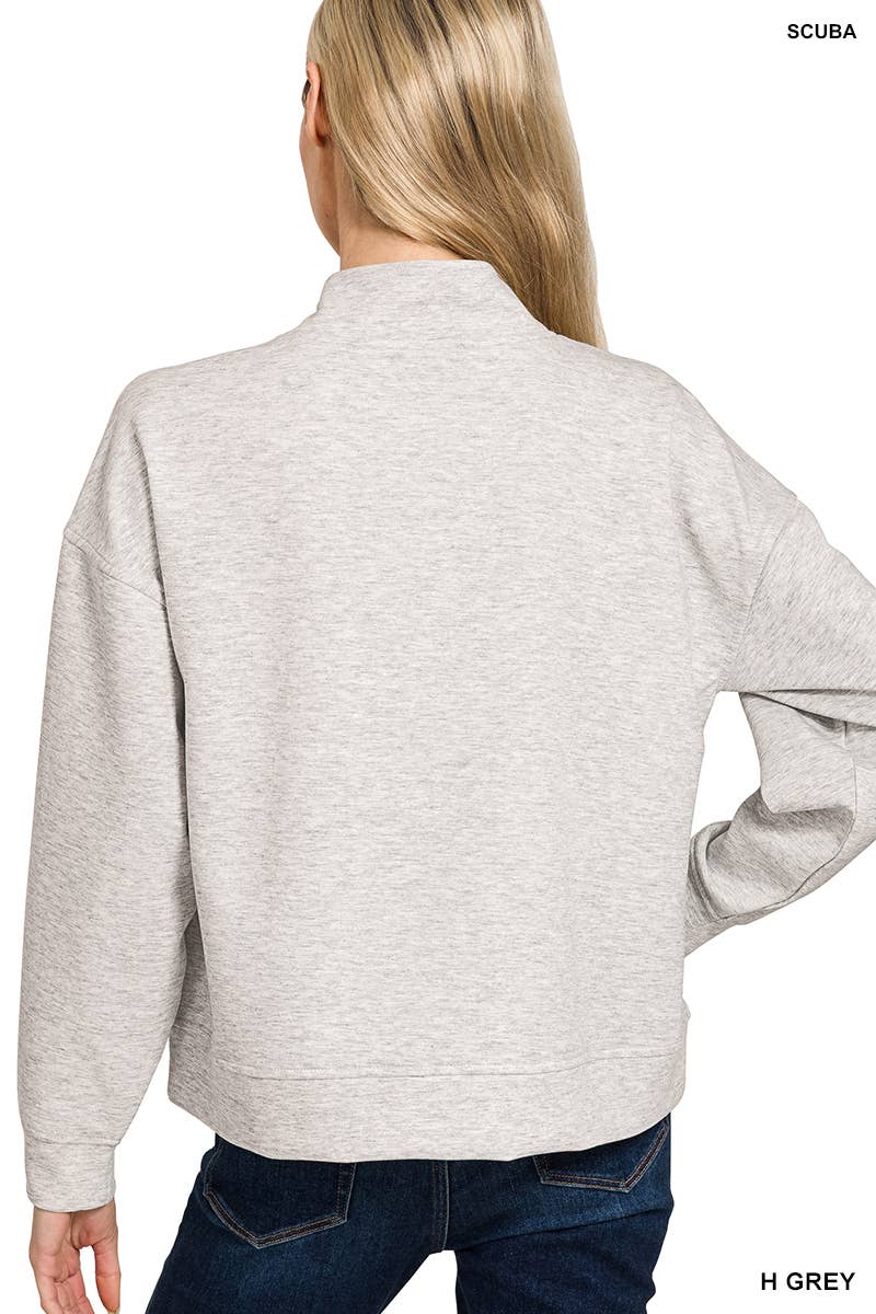 Scuba Half Zip Sweatshirts & Joggers 2PC Set - Zenana