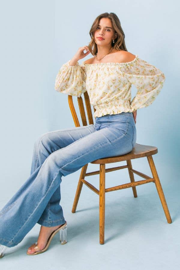 A printed woven top - IT11540