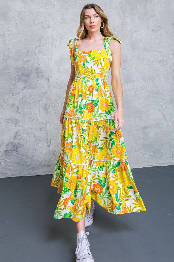 A printed maxi dress - ID20208
