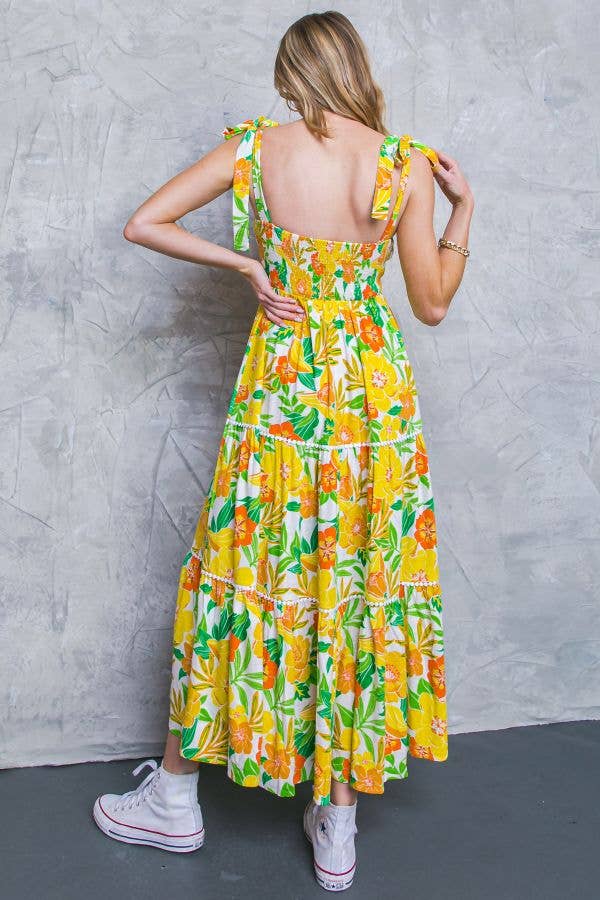 A printed maxi dress - ID20208