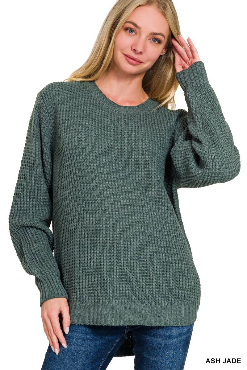 `Basic Waffle Sweater