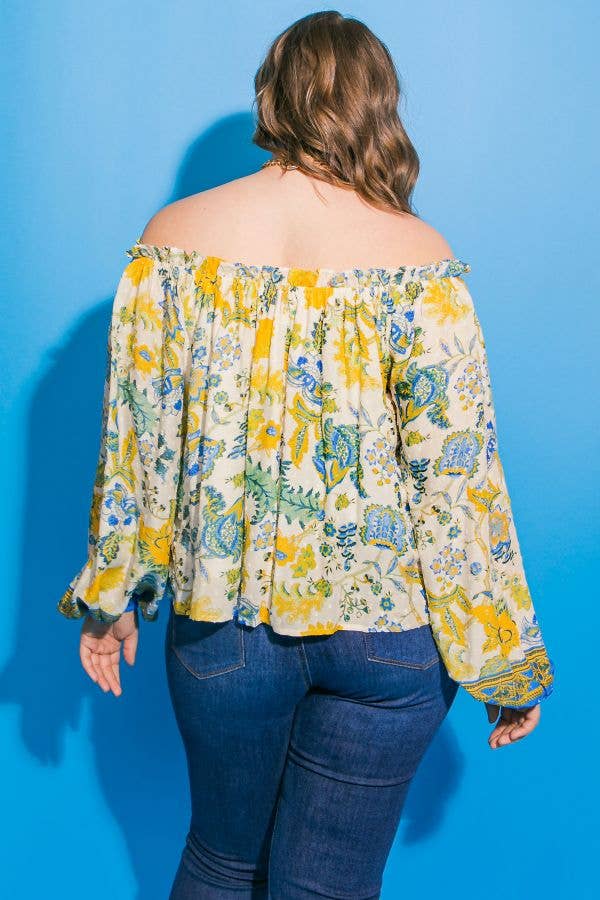 A printed texture woven top - ITP12235