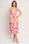 A printed woven midi dress - ID23586