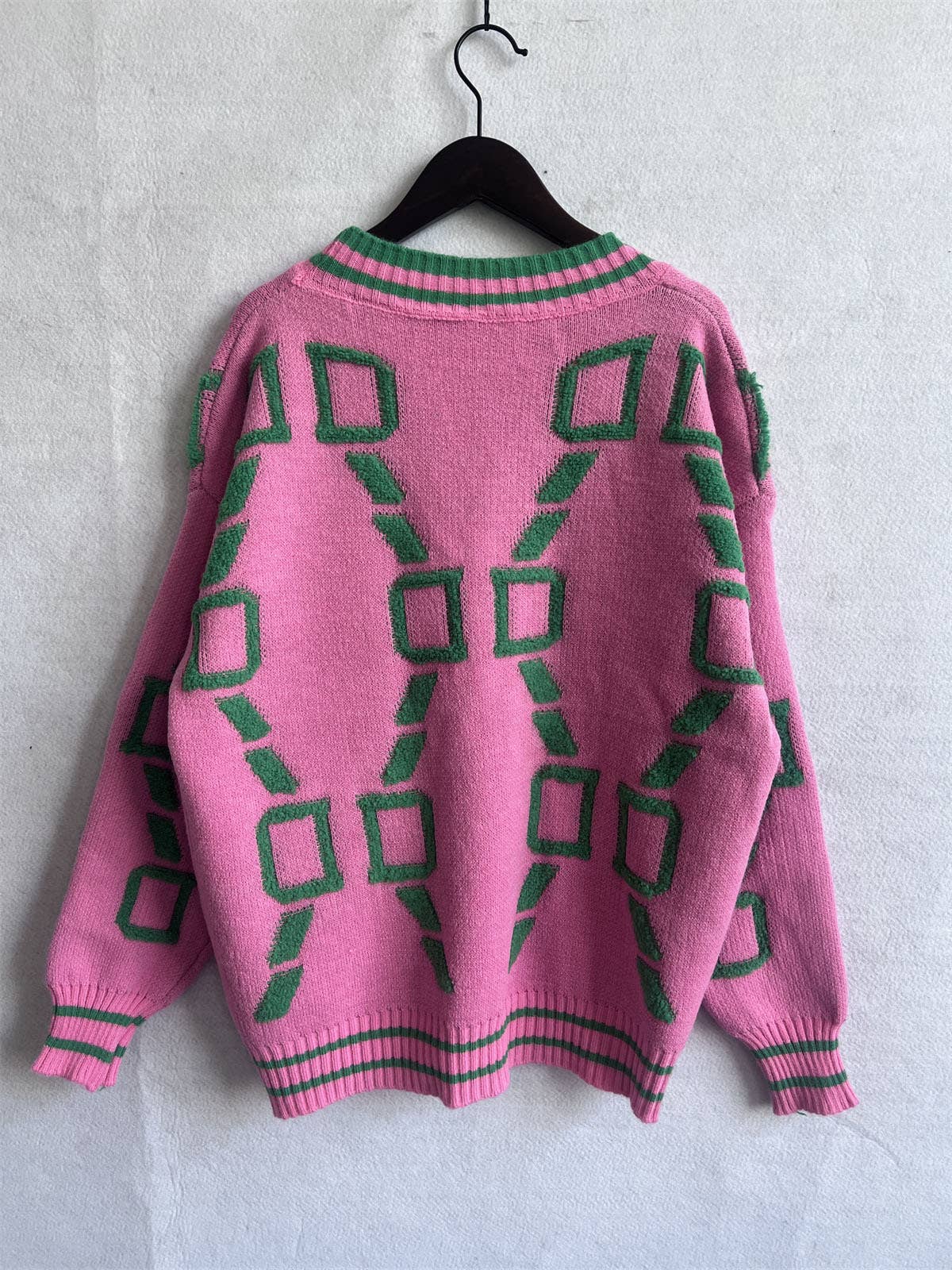 Graphic Button Cardigan