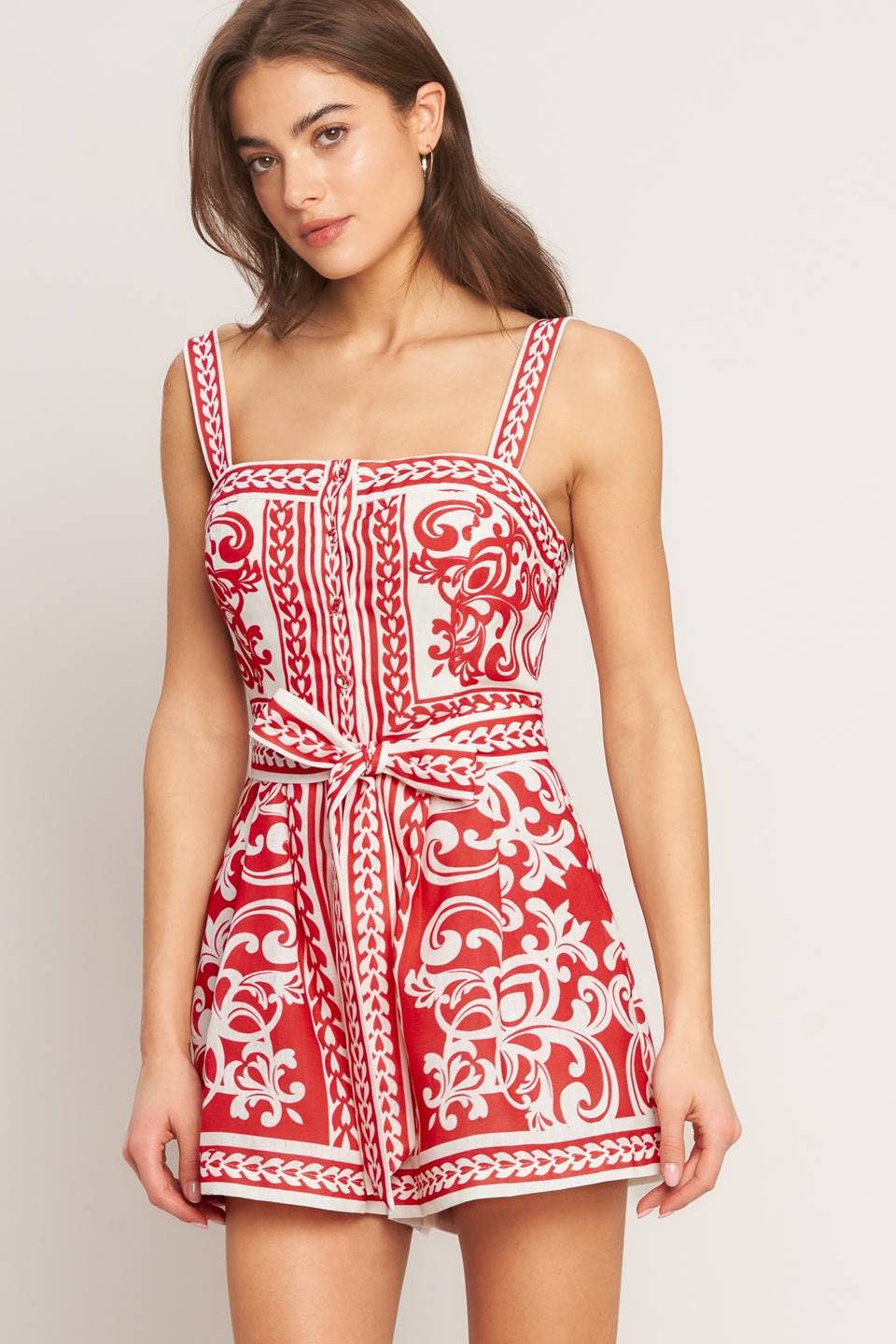 A printed woven romper - IP9119