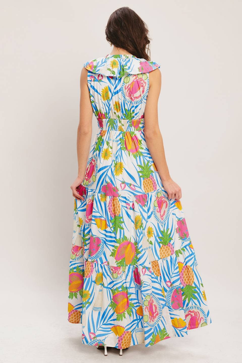 A printed woven maxi dress - ID23187