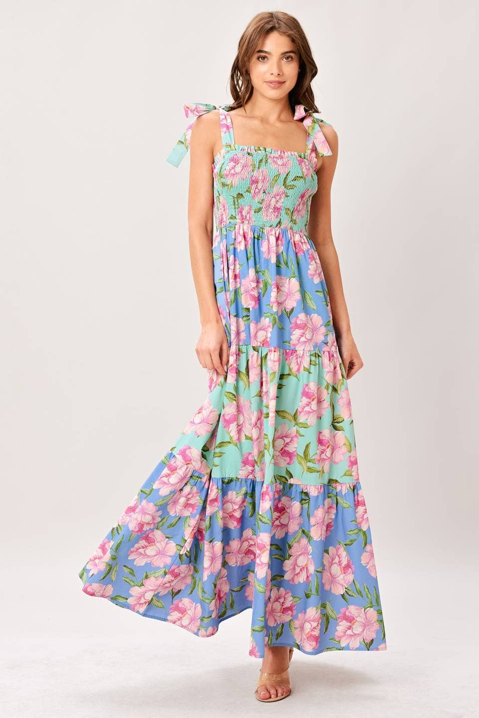 A printed woven maxi dress - ID23281