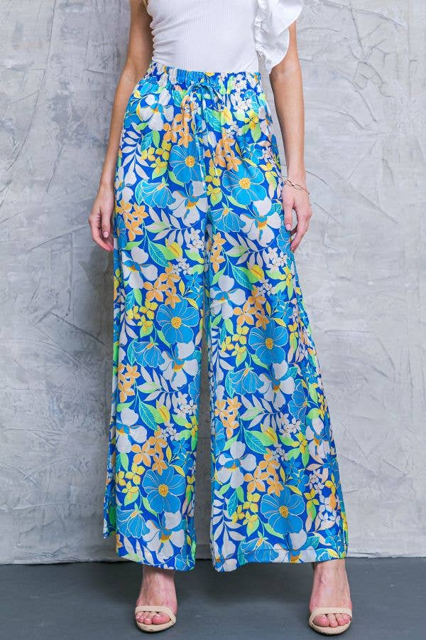 A printed satin pant - IP7905