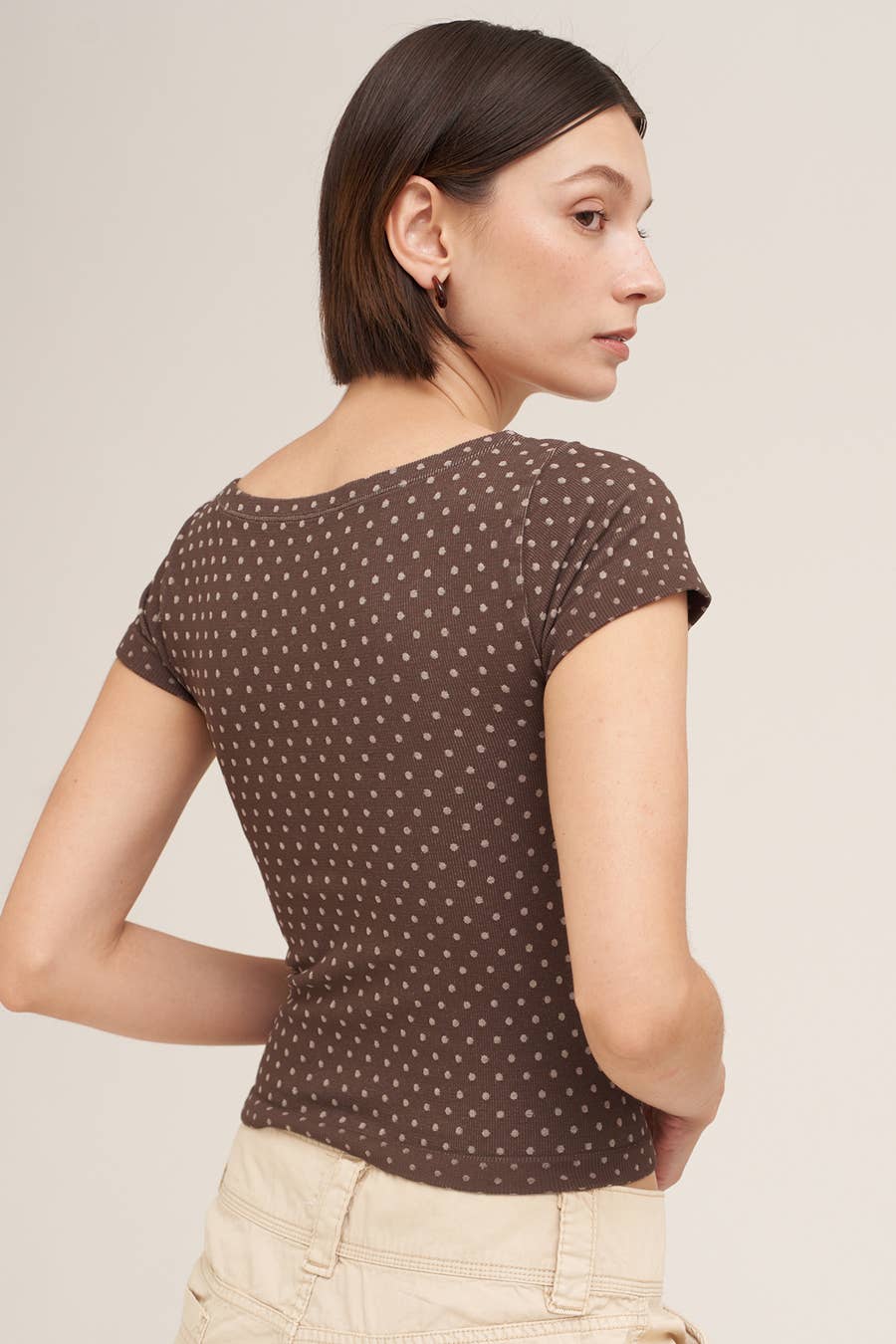NS8588 -  Reversible Polka Dot Strap SS Top