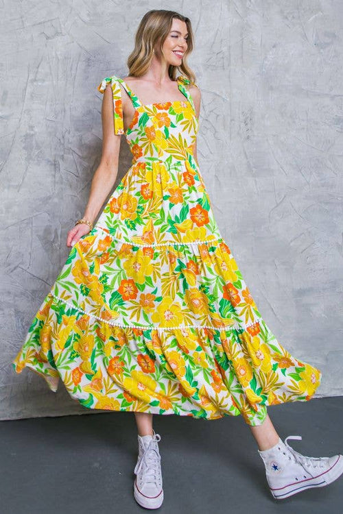 A printed maxi dress - ID20208