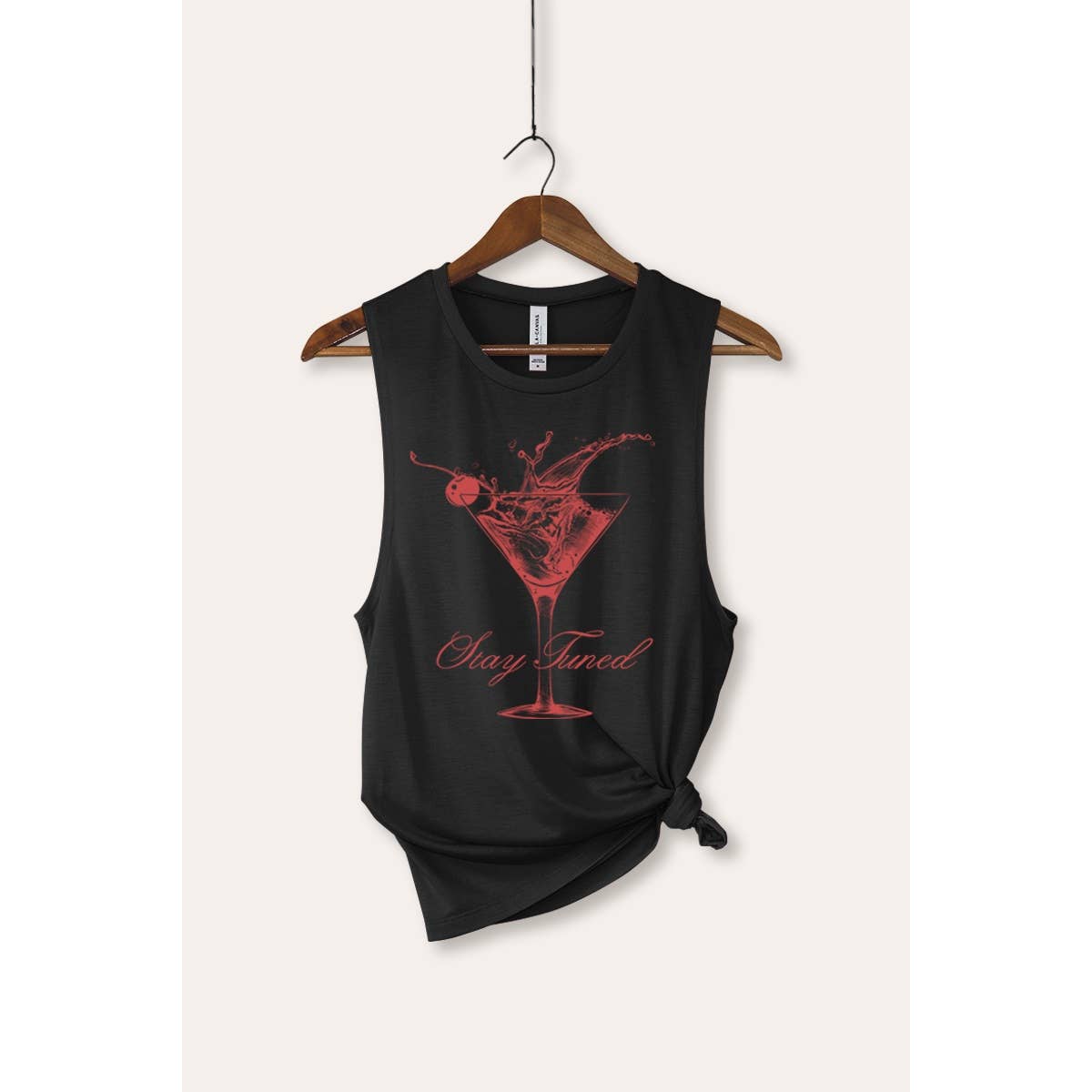 Cocktail Glass Splash Graphic Women's Jersey Tank Top
