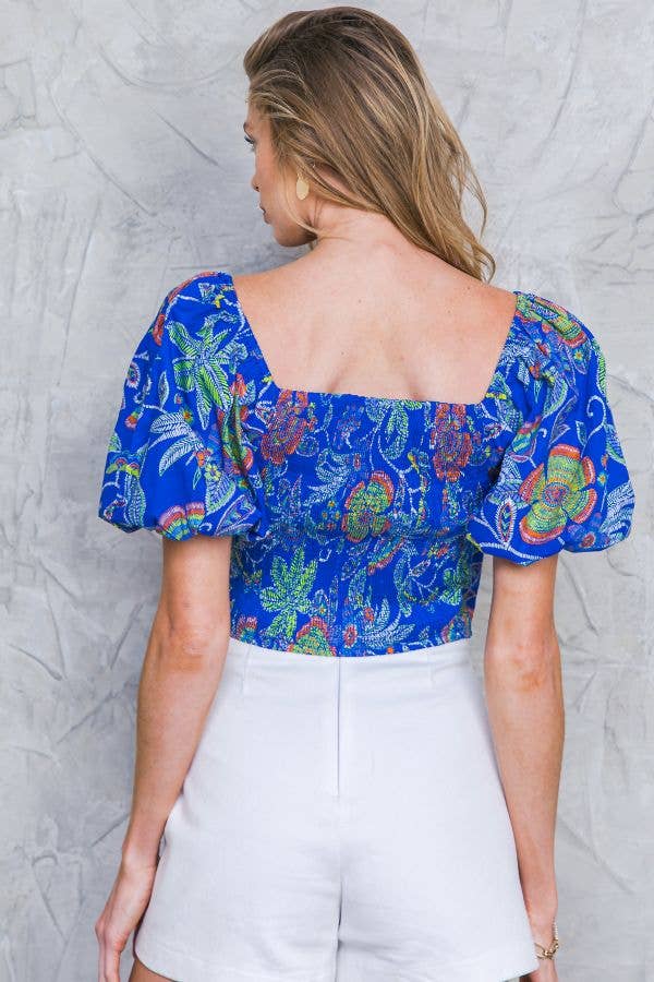 A printed woven top - IT12399