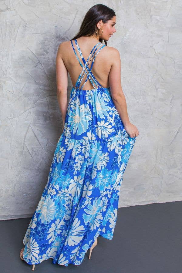 A printed woven maxi dress - ID20126