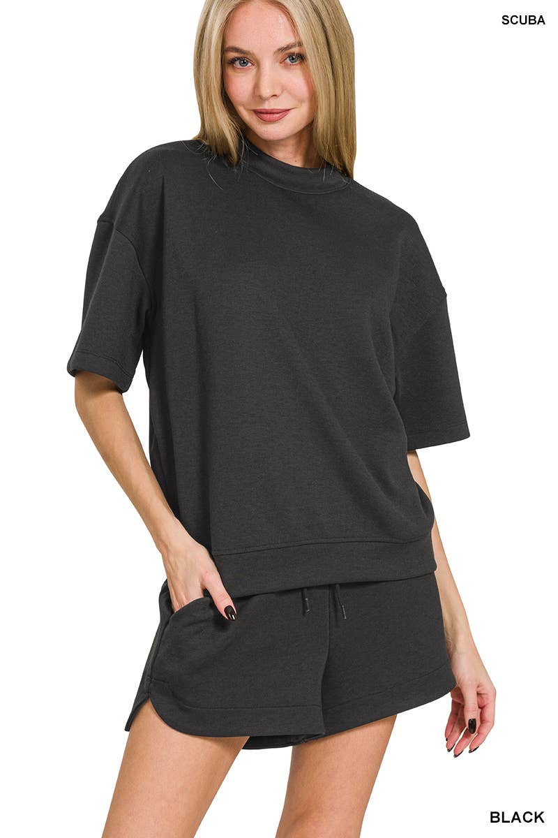 `Scuba Top & Dolphin Shorts 2PC Set Zenana