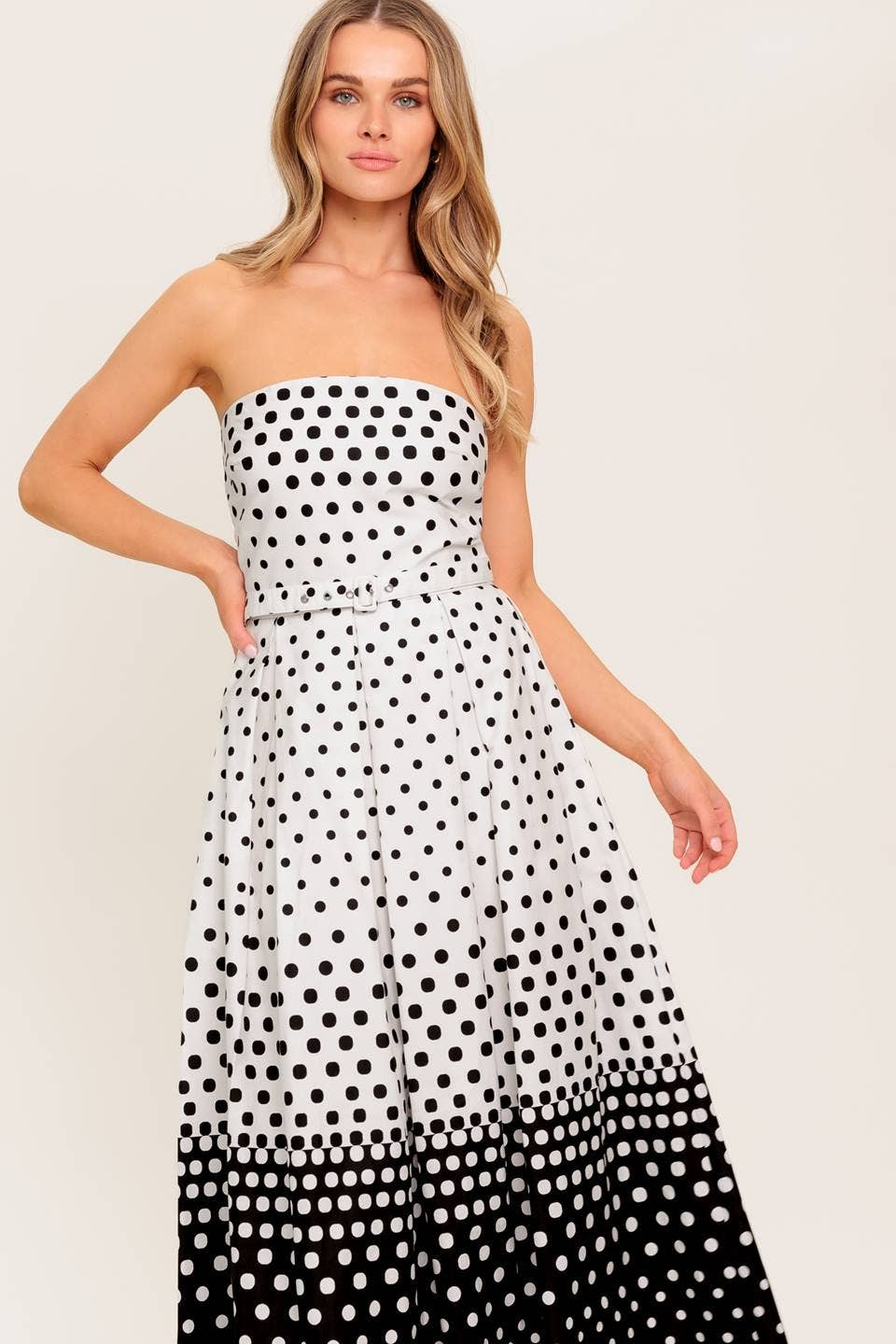 A printed woven midi dress - ID22456